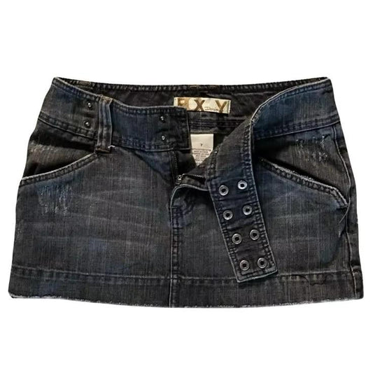 Womens Low-rise Denim Skirt For Summer by GJG Denim