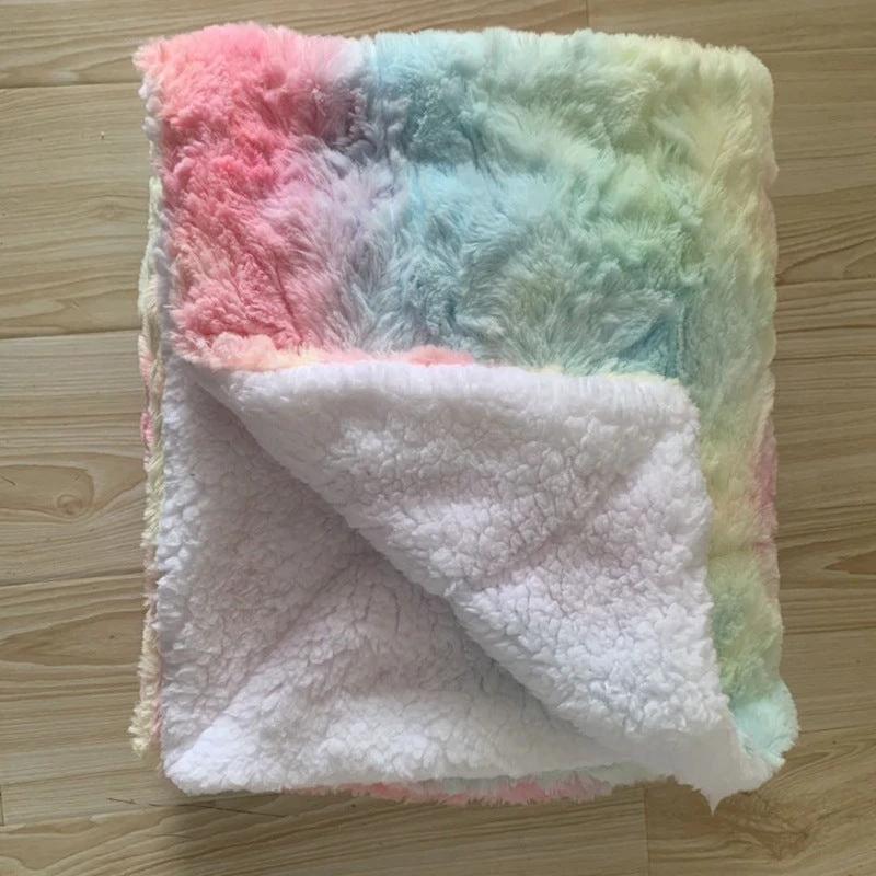 Thickened Flannel Lamb Wool Composite Double Leisure Blanket by GJG Denim