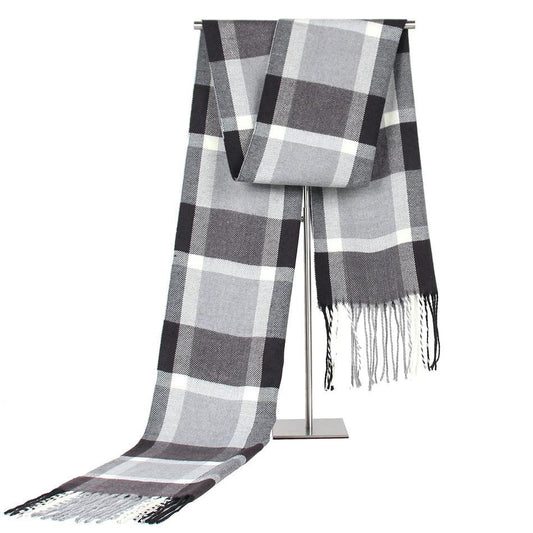 Men's Fashion Casual Plaid Artificial Cashmere Scarf by GJG Denim