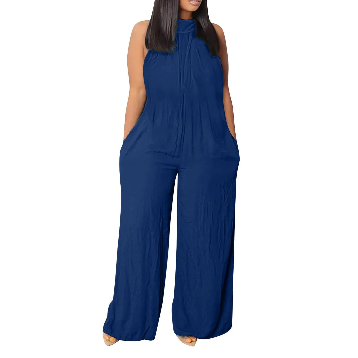 Wide-leg Sleeveless Jumpsuit by GJG Denim
