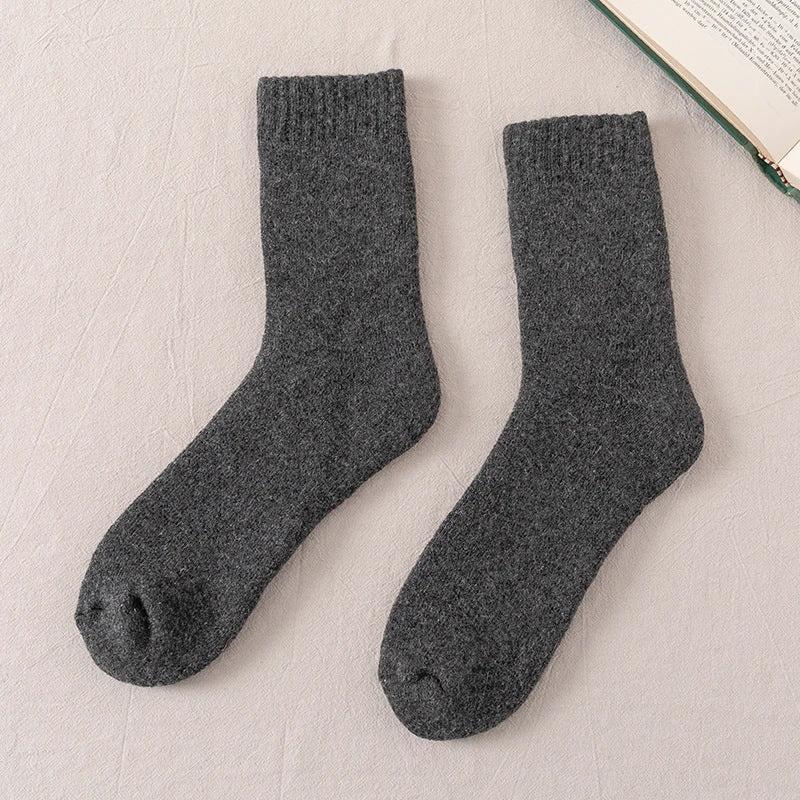 Men's Warm Wool Thickened Fleece Lined Socks by GJG Denim