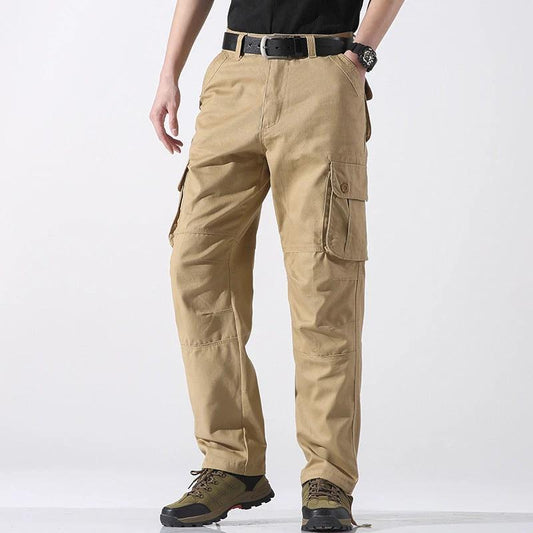 Men's Three-dimensional Pocket Straight-leg Cargo Pants by GJG Denim