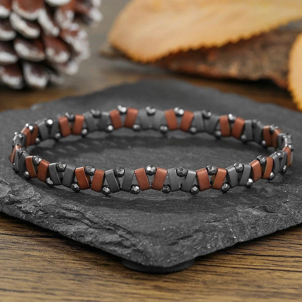 Black Onyx Bracelet For Men by GJG Denim