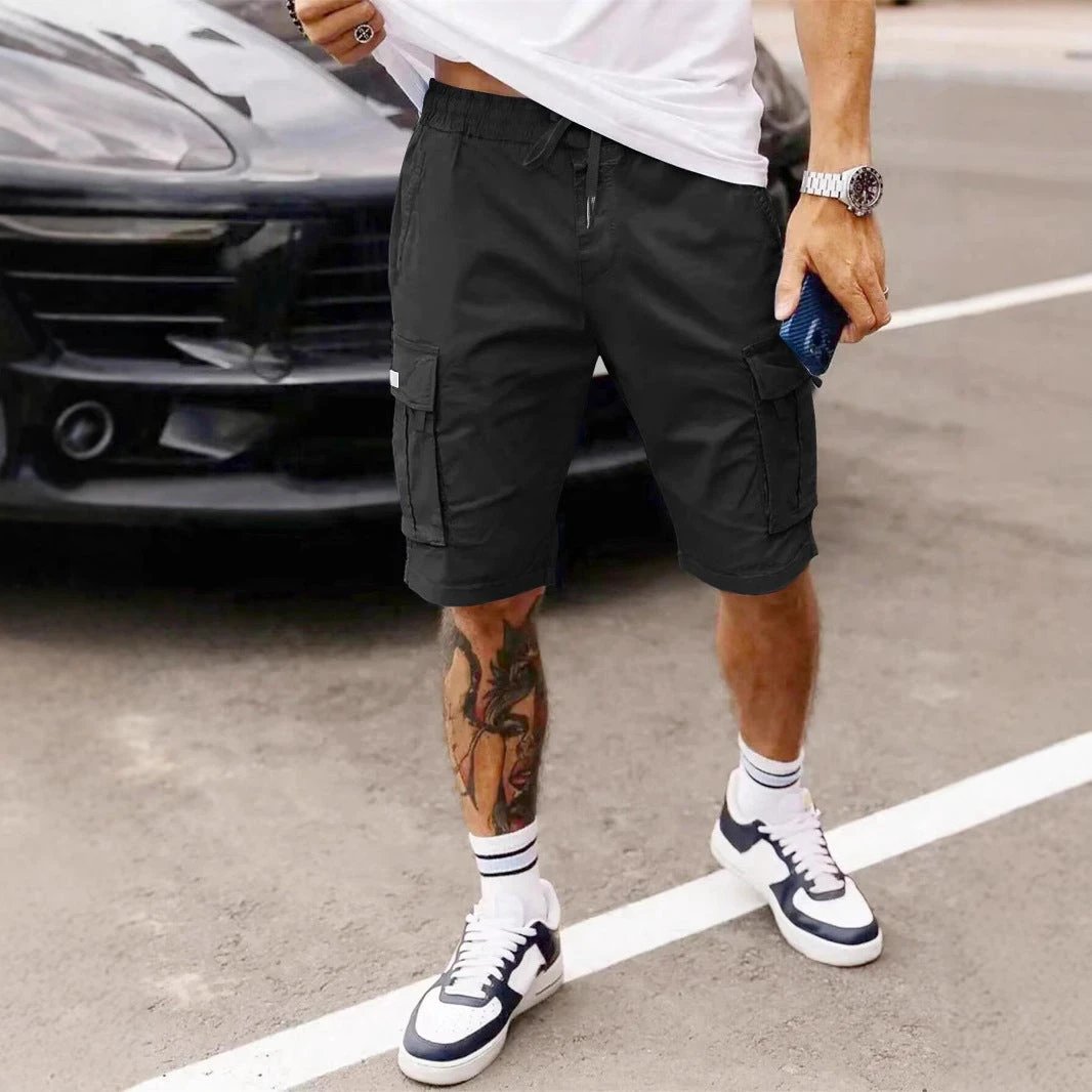 Workwear Shorts Men's New Summer American Straight Cropped Casual Shorts by GJG Denim