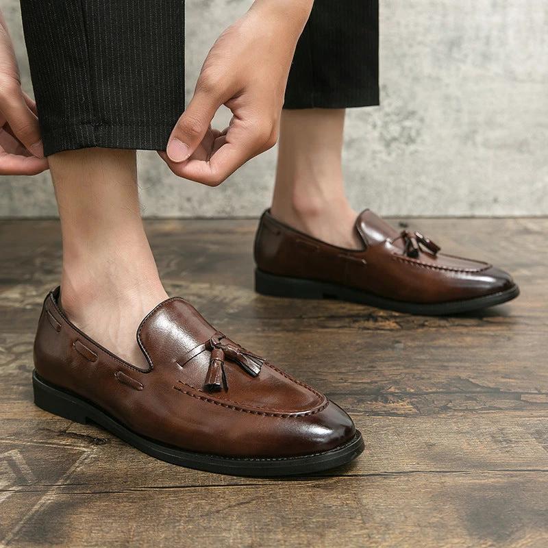 Men's Casual Tassel Slip-on Shoes by GJG Denim