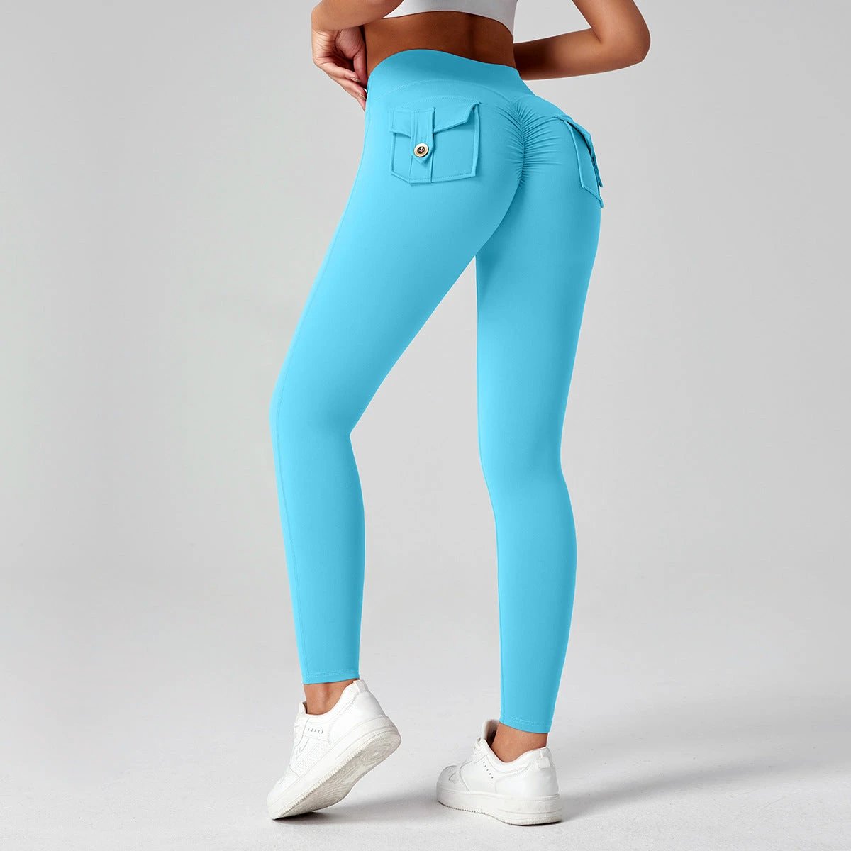 Fitness Yoga Pants For Women High-waisted Butt-lifting Stretchy Form-fitting Workout Tights by GJG Denim