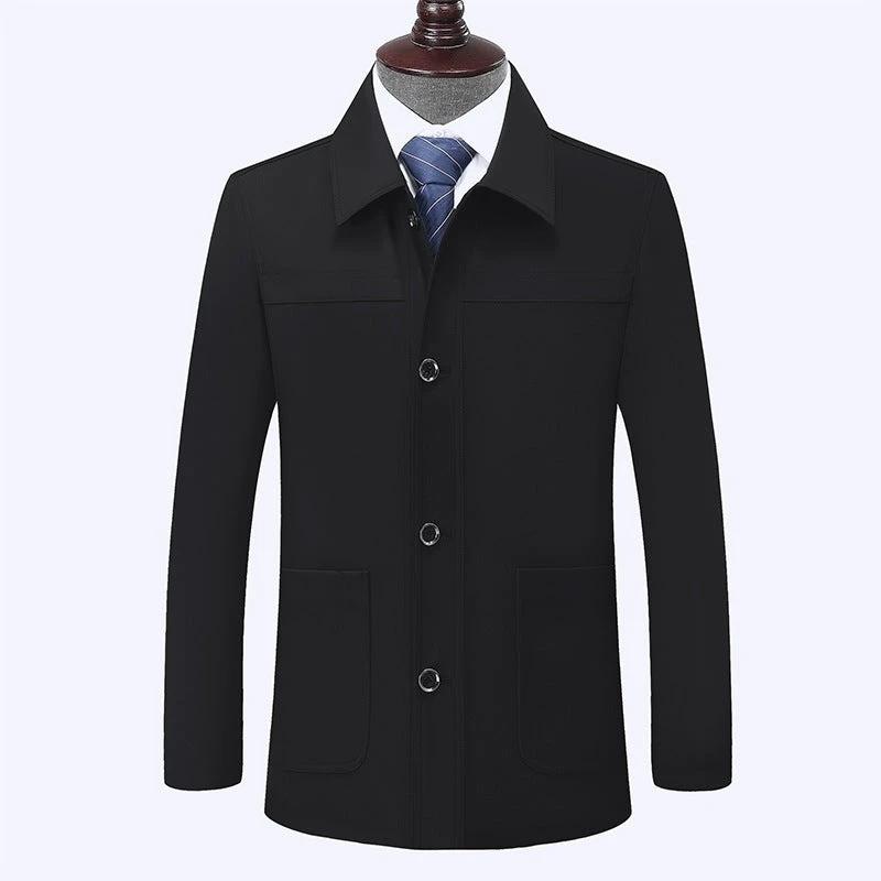 Men's Turn-down Collar Coat by GJG Denim