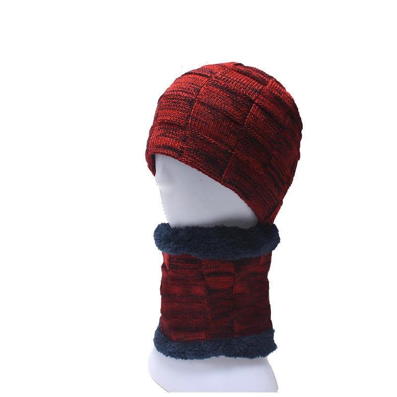 Men's Knitted Beanie and Neck Warmer Set by GJG Denim