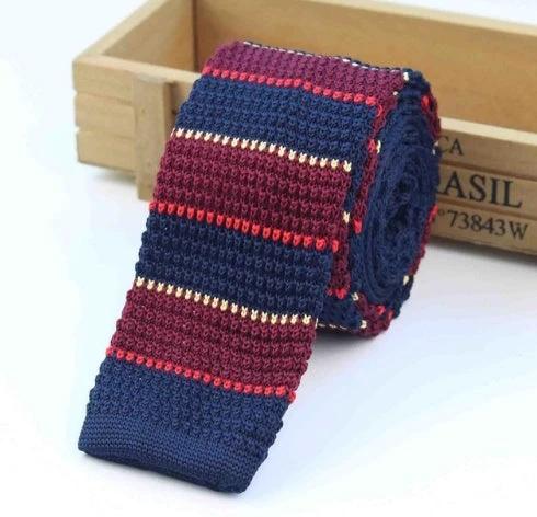 Men's Knitted Leisure Striped Ties by GJG Denim