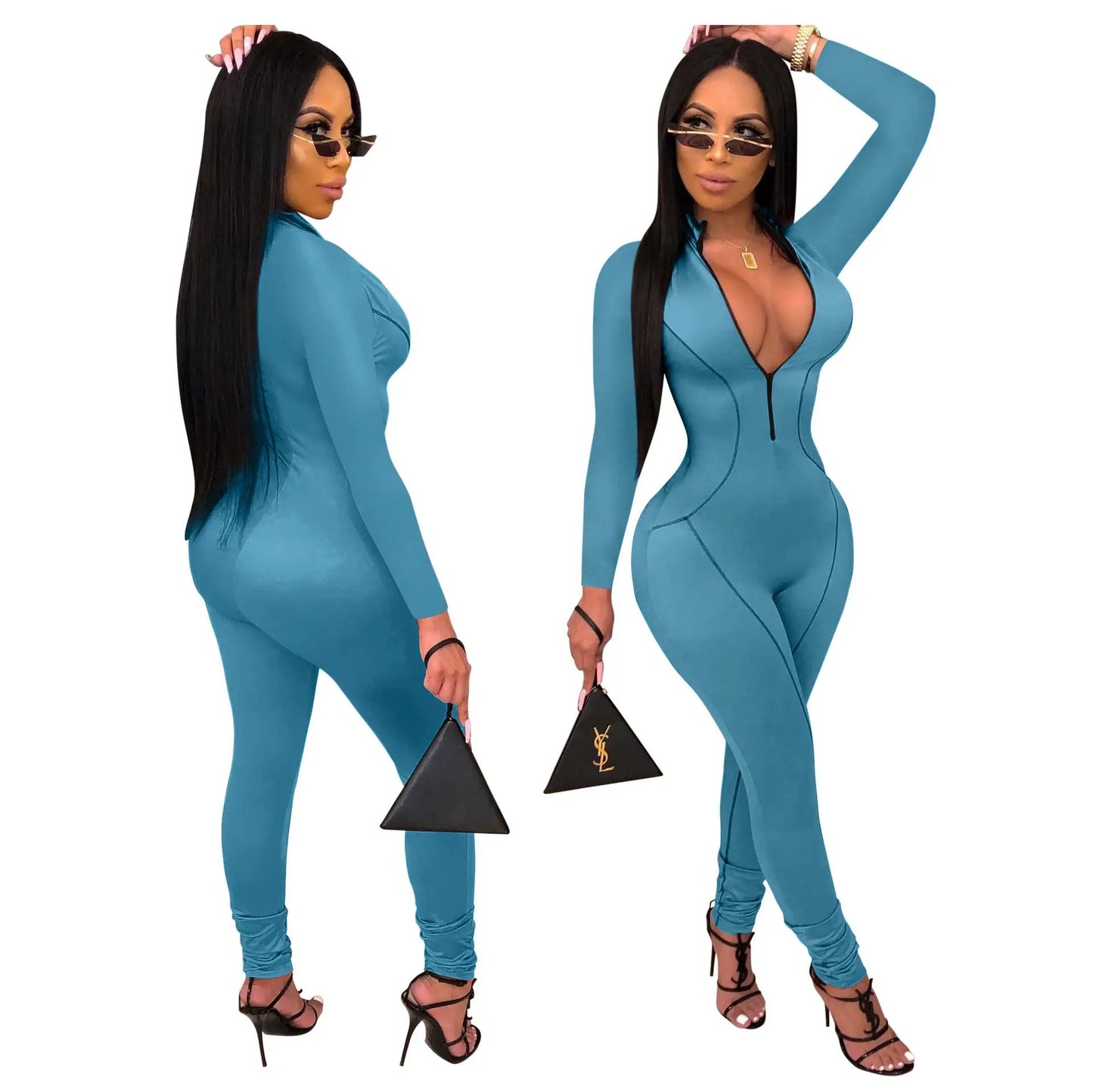 Side-striped jumpsuits by GJG Denim