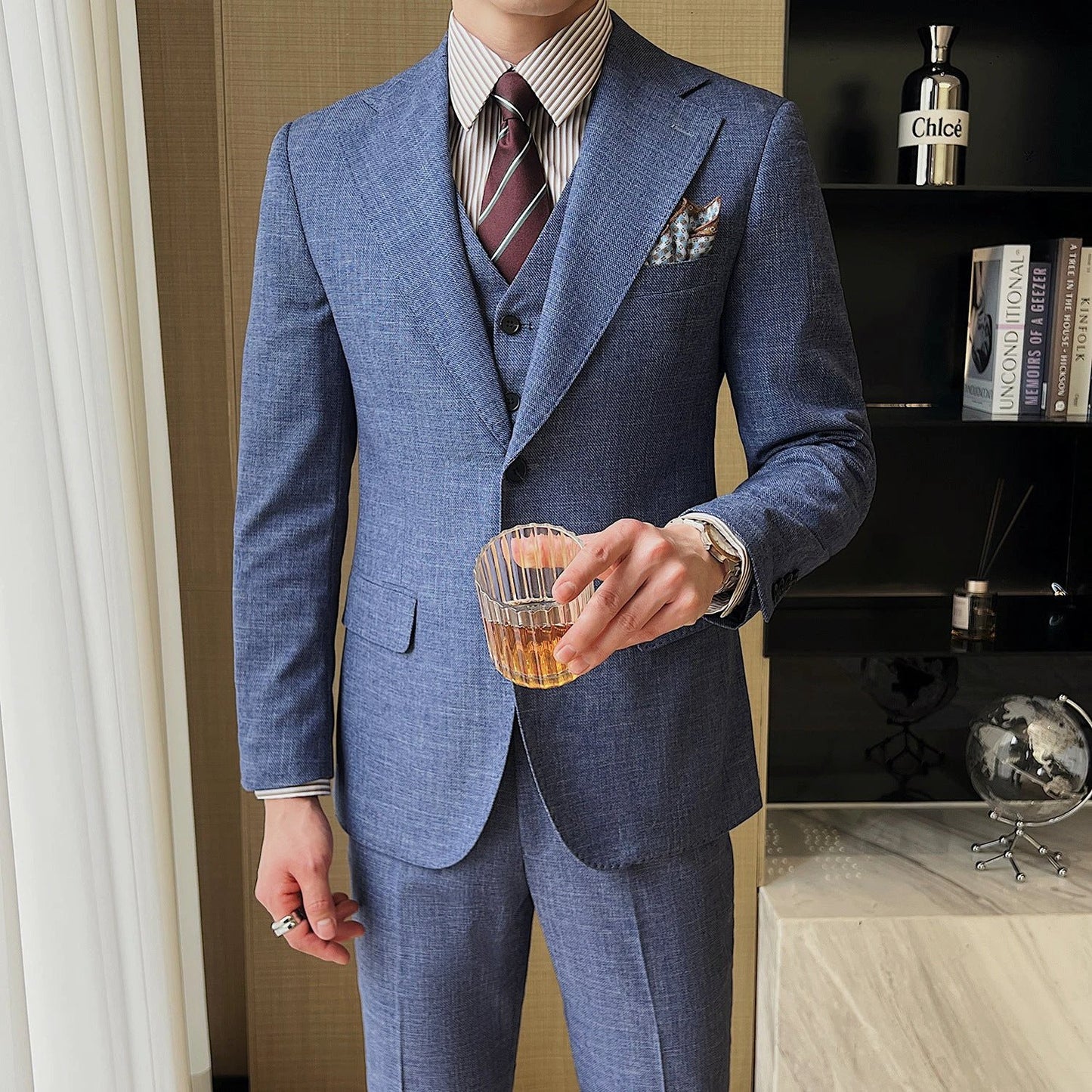 Professional Casual Men's Three-piece Suit Jacket by GJG Denim