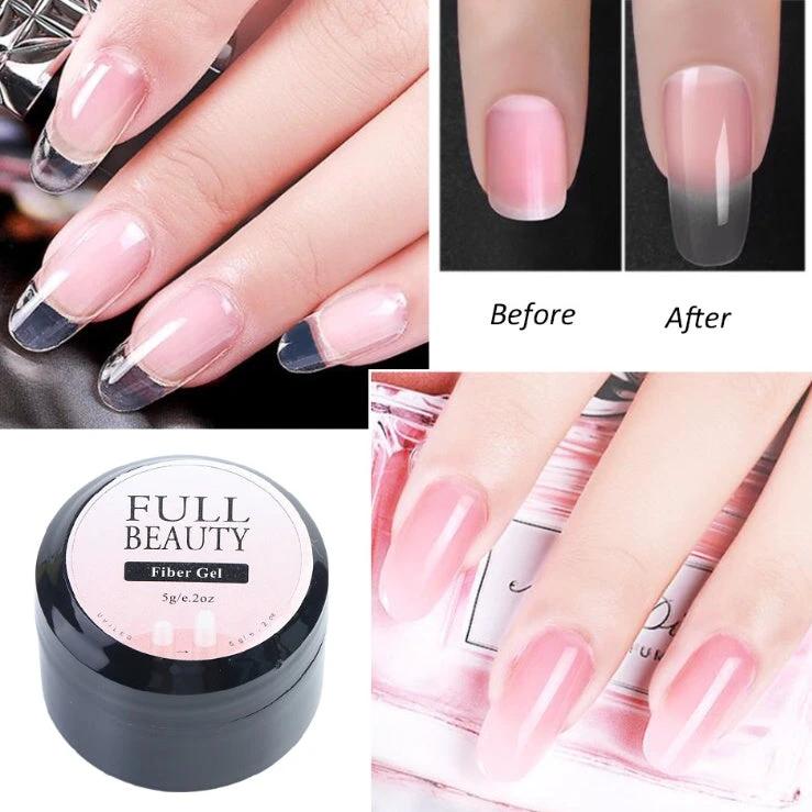 Creacked Repair Glue Nail Fiber Silk Extension Gel Fiberglass Poly UV Builder Gel Polish Manicure Art Prolonged Tool by GJG Denim