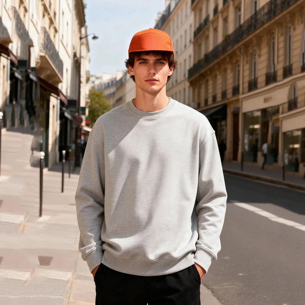 Men's Solid-color, Patchwork Mesh Baseball Cap by GJG Denim