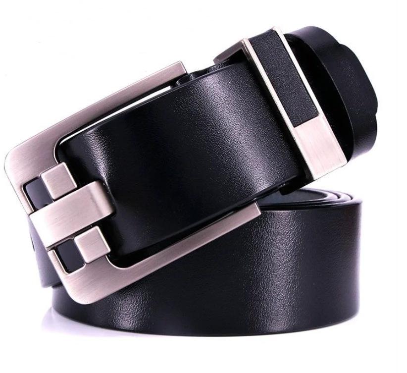 Men's Leather Belt With Pin Buckle by GJG Denim