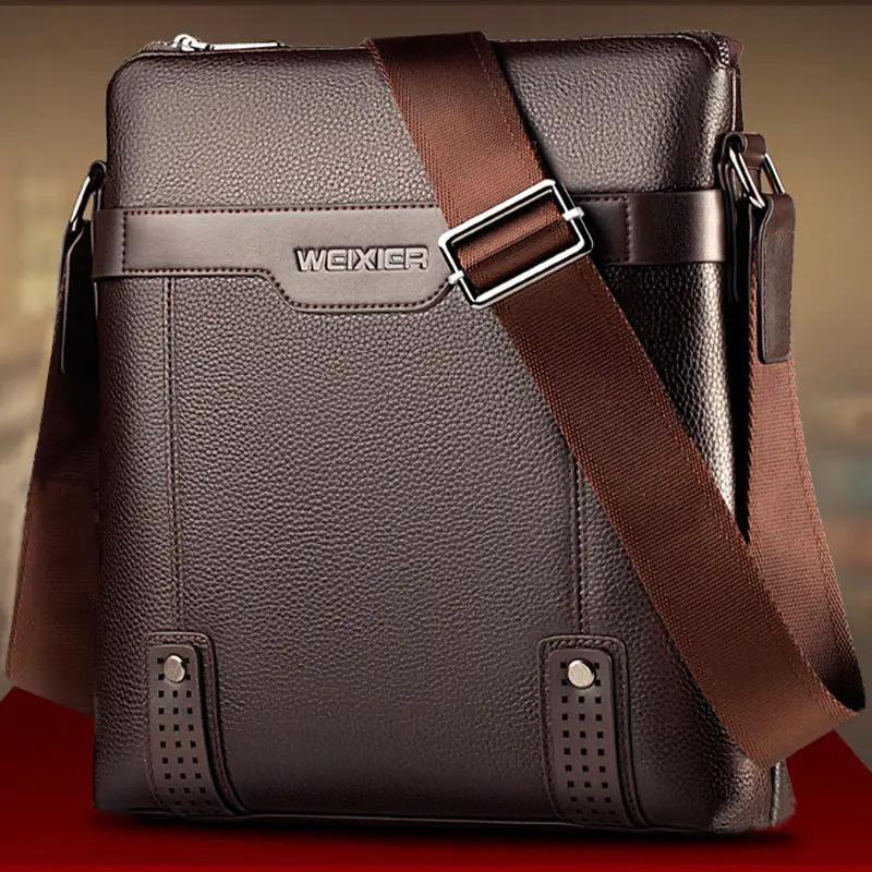 Fashion PU Leather Messenger Bag For Men by GJG Denim