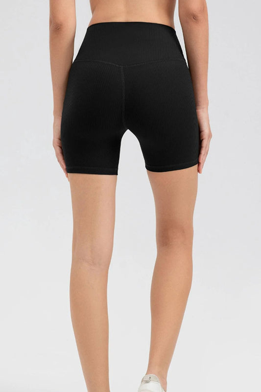 Wide Waistband Slim Fit Sports Shorts by Lady Ros