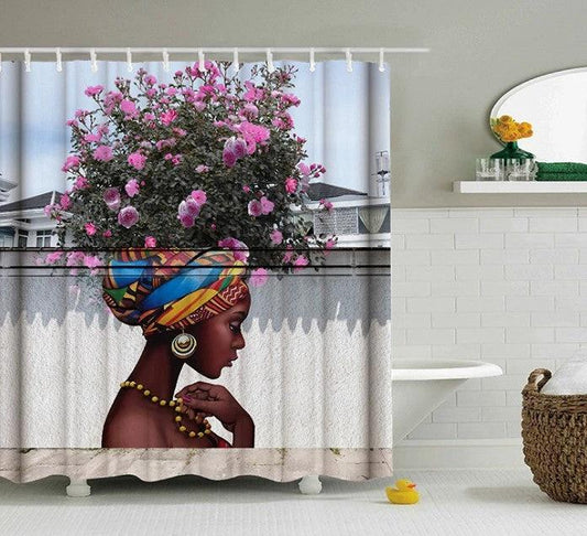 Black Is Art Shower Curtain by GJG Denim