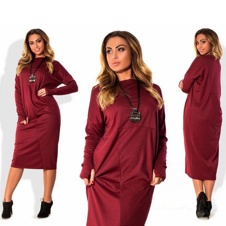 Plus size women's long sleeve dress by GJG Denim
