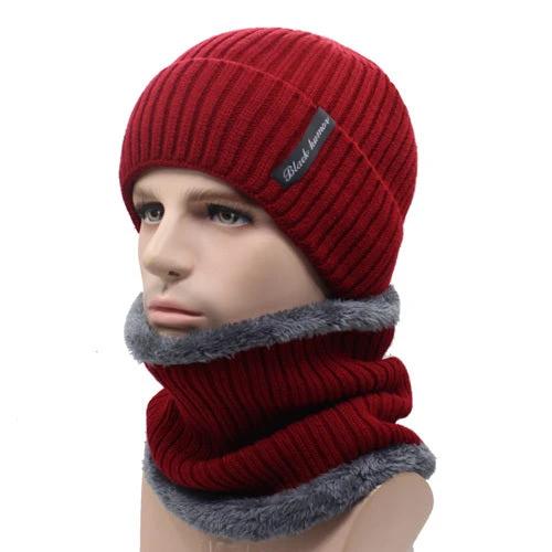 Men's Knitted Beanie and Neck Warmer Set (or Single Beanie) by GJG Denim