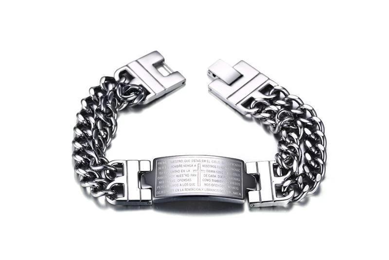 Cross Scripture Men's Bracelet by GJG Denim