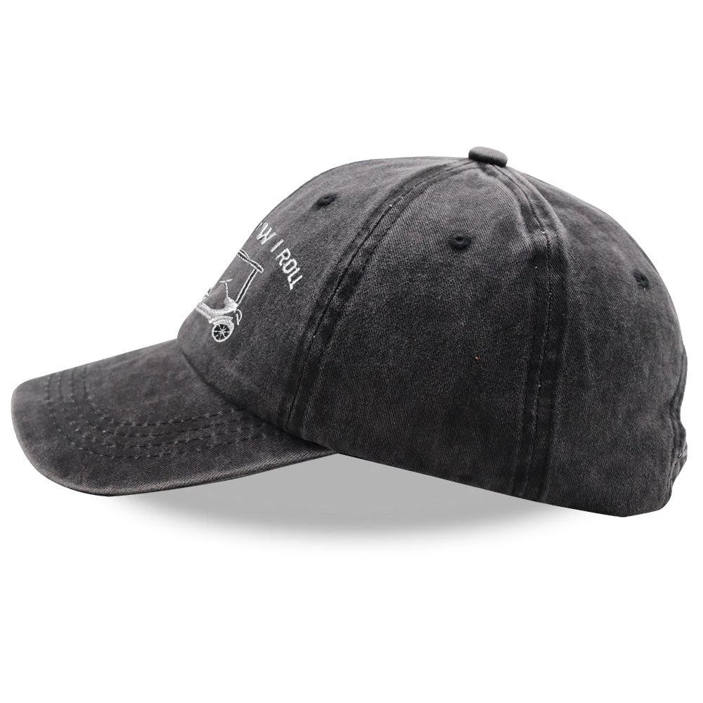 Men's "This Is How I Roll" Golf Cart Baseball Cap by GJG Denim