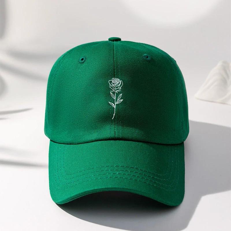Men's Casual Simple Rose Washed Baseball Cap by GJG Denim