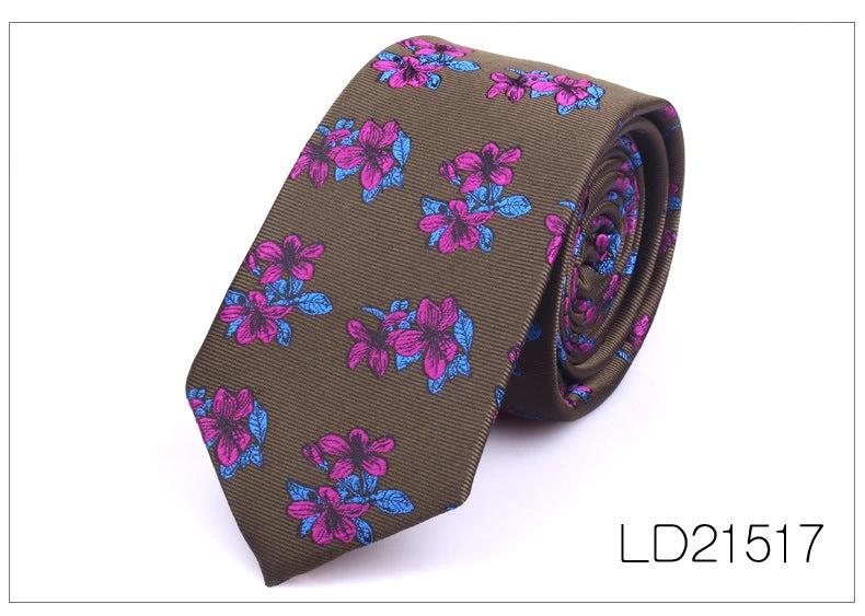 Men's Casual Fashion 6cm Flower Graffiti Tie by GJG Denim