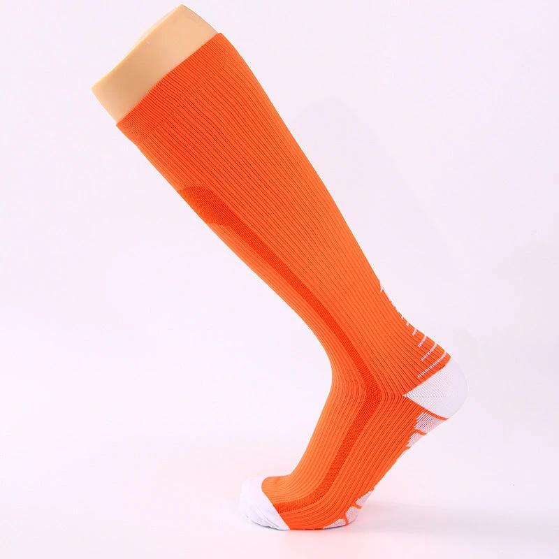 Men's Sports Multi-color Gradient Long Tube Compression Socks by GJG Denim