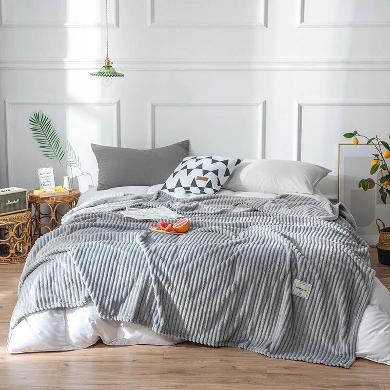 Flannel Solid Blanket by GJG Denim