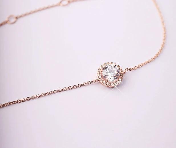 Round crystal anklets by GJG Denim