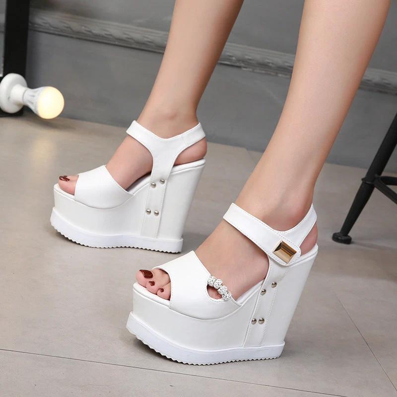 Platform Wedge Sandals by GJG Denim