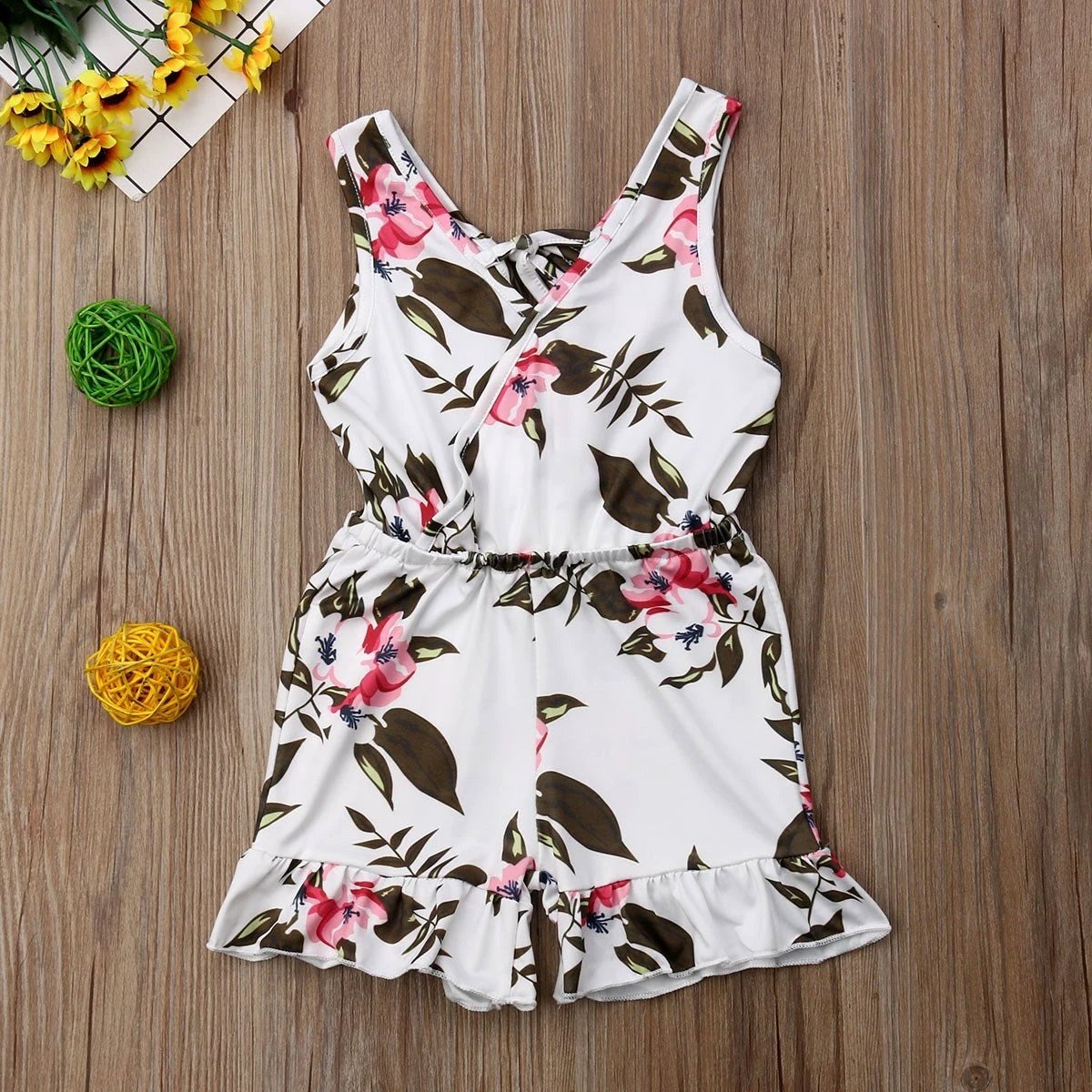 Summer Girls baby girl Floral Outfits Clothes by GJG Denim