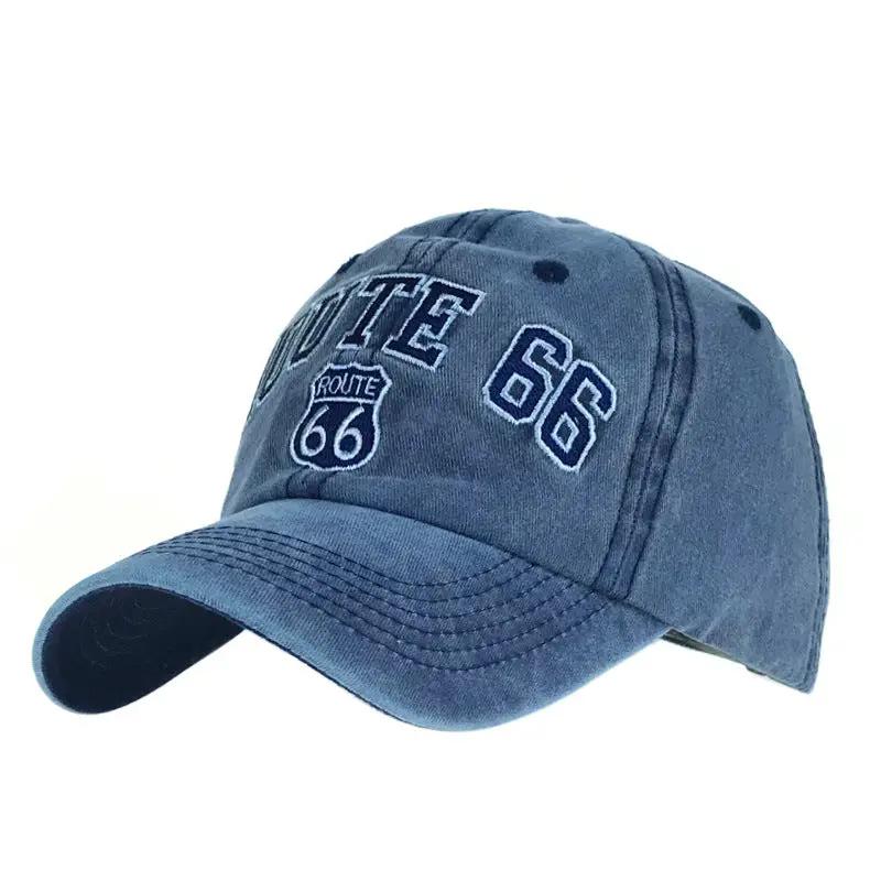 Men's Route 66 Embroidered Baseball Cap by GJG Denim