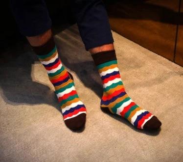 Men's Mid Tube Striped Socks by GJG Denim