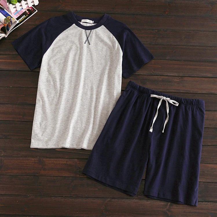 Men's Short Sleeve Pajamas Set by GJG Denim