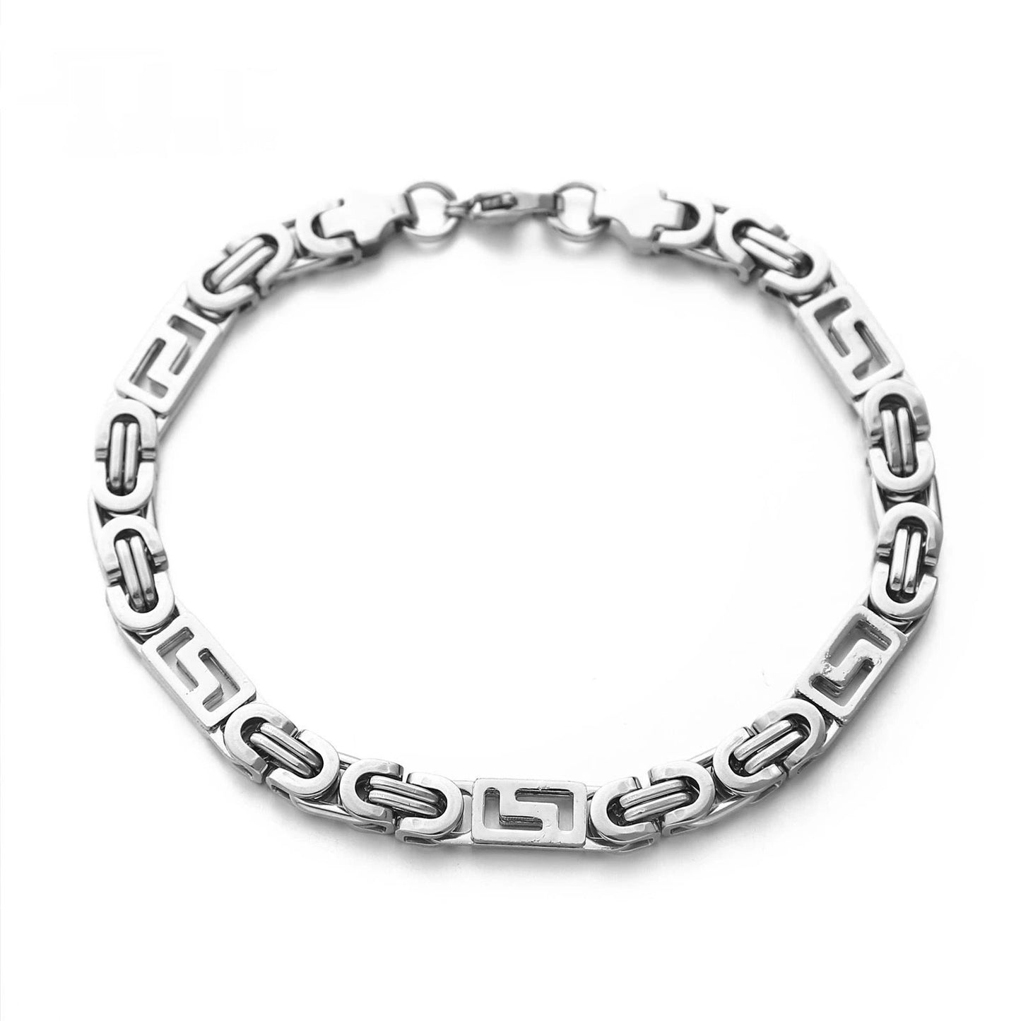 Men's Single-Link Stainless Titanium Steel Bracelet by GJG Denim