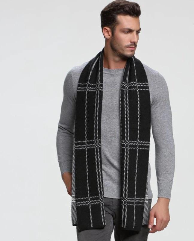 Men's Cashmere Tide Business Casual Double-sided Scarf by GJG Denim