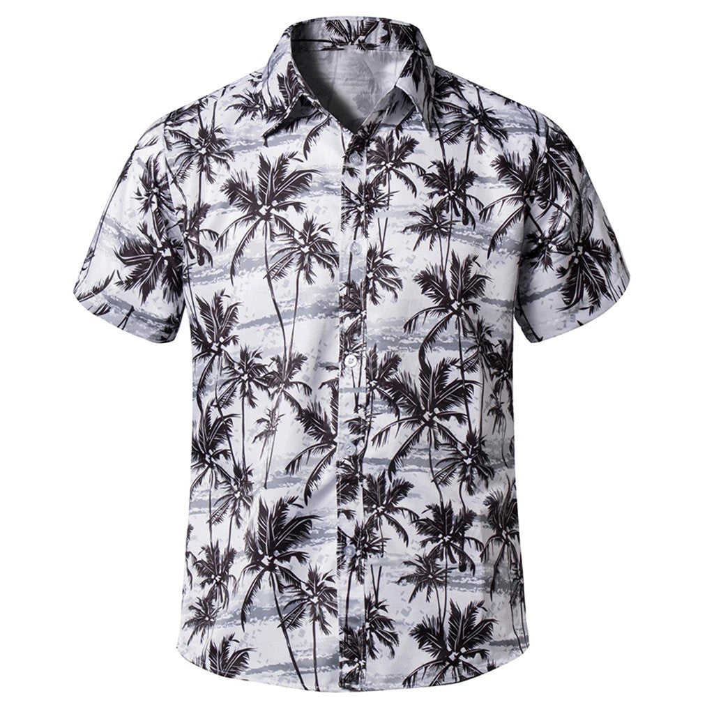 Men's Beach Print Shirt by GJG Denim