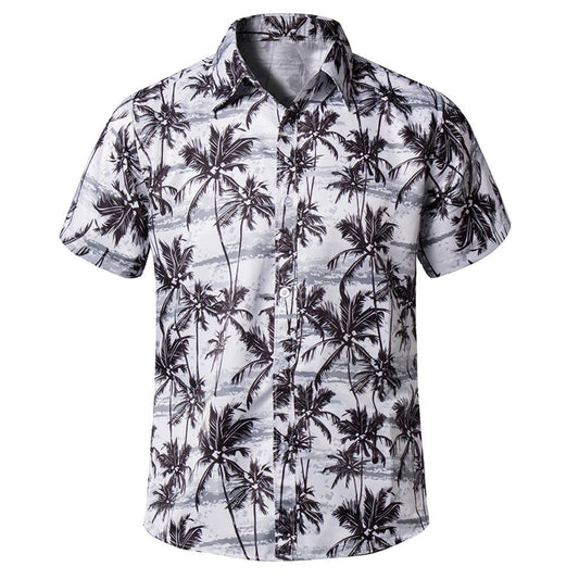 Men's Beach Print Shirt by GJG Denim