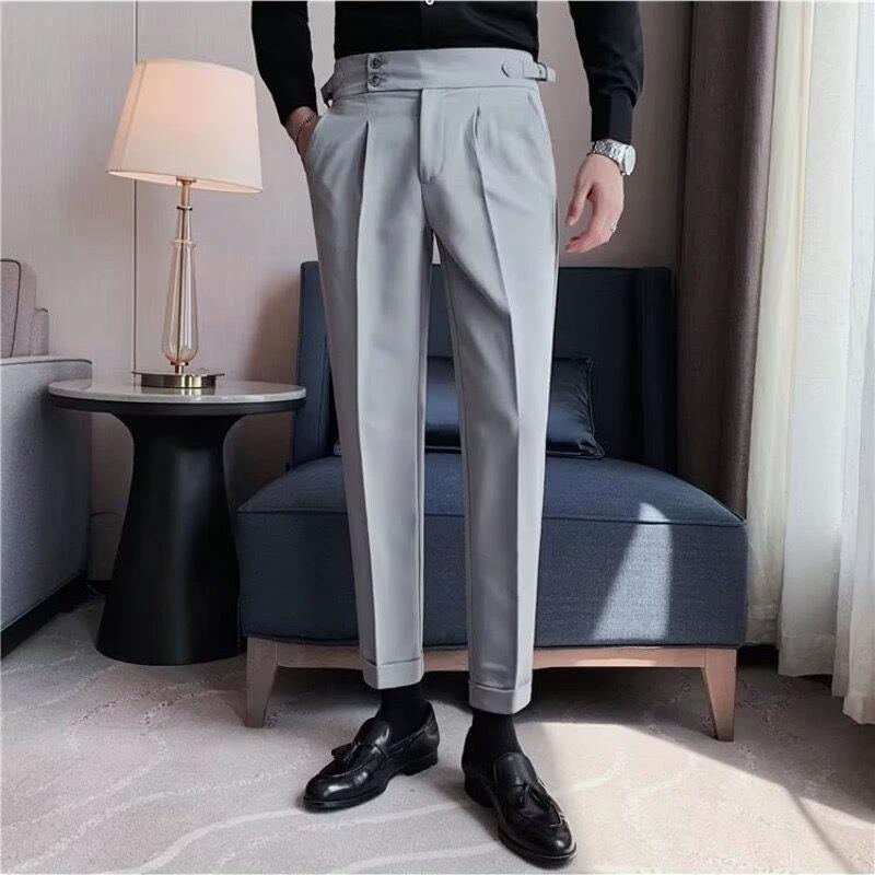 Mens British Style Business Casual Pants by GJG Denim