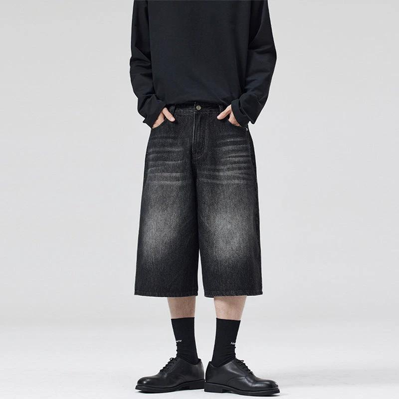 Summer Men And Women Loose Straight Shorts by GJG Denim