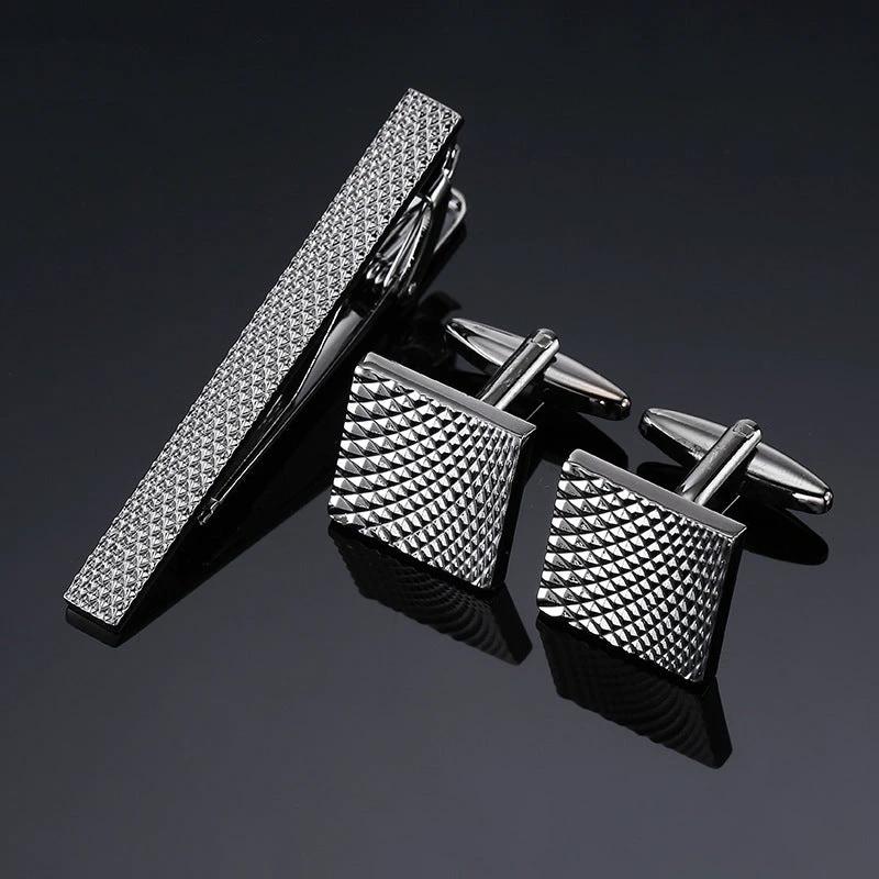 Men's Tie Clip and Cufflinks Set by GJG Denim