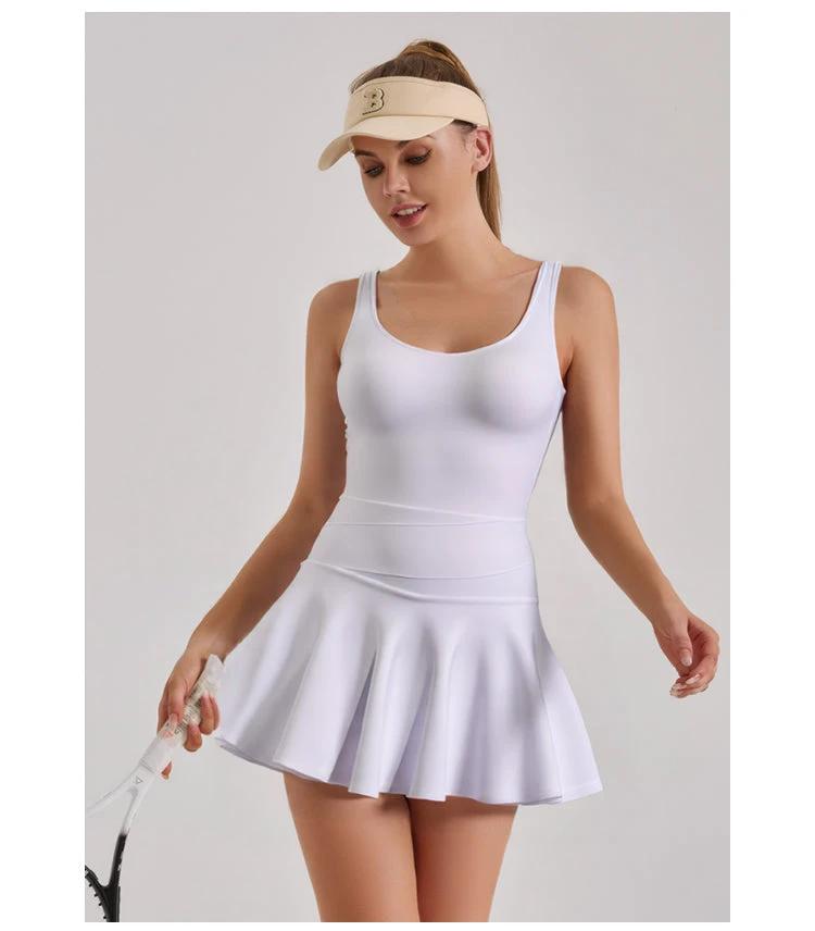 High-stretch Dresses, New Summer Nude Anti-walking Sports Dresses by GJG Denim