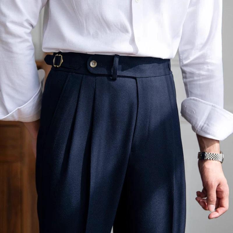 Men's British Style Business Casual Pants by GJG Denim