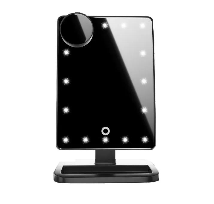 Touch Screen Makeup Mirror With 20 LED Light Bluetooth Music Speaker 10X Magnifying Mirrors Lights by GJG Denim