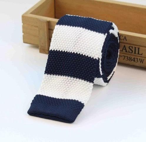 Men's Knitted Leisure Striped Ties by GJG Denim