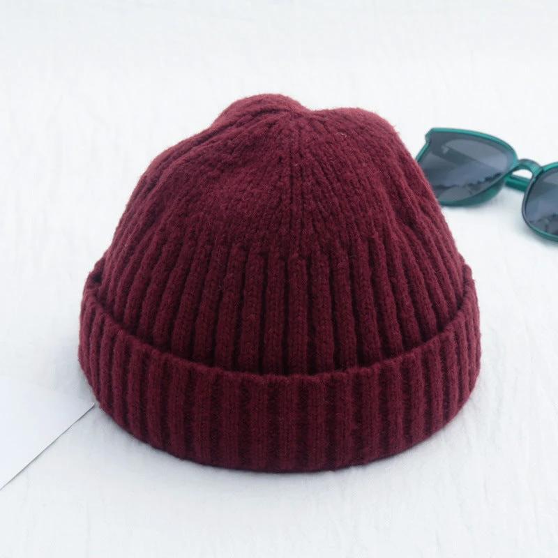 Men's Solid Color Retro Beanie by GJG Denim