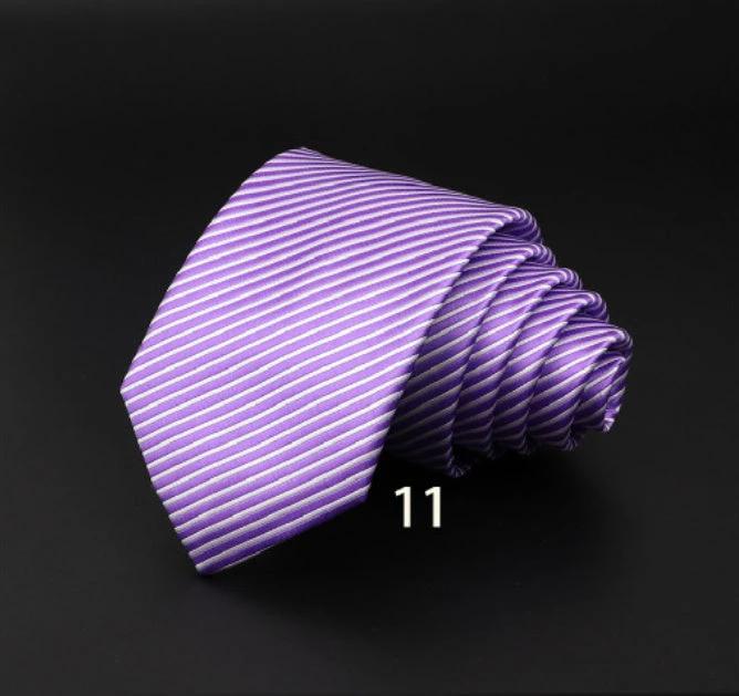 Men's Striped Polyester Fiber Ties by GJG Denim