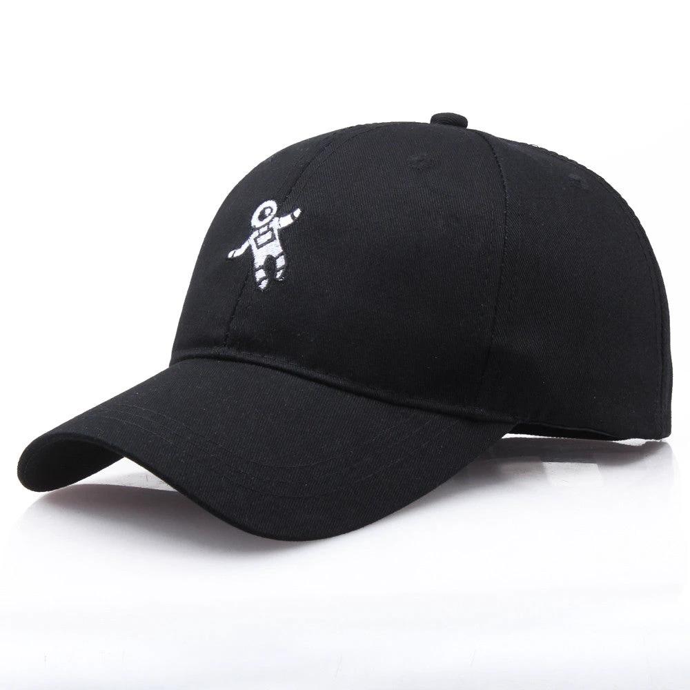 Solid Color Embroidered Astronaut Baseball Cap For Men by GJG Denim