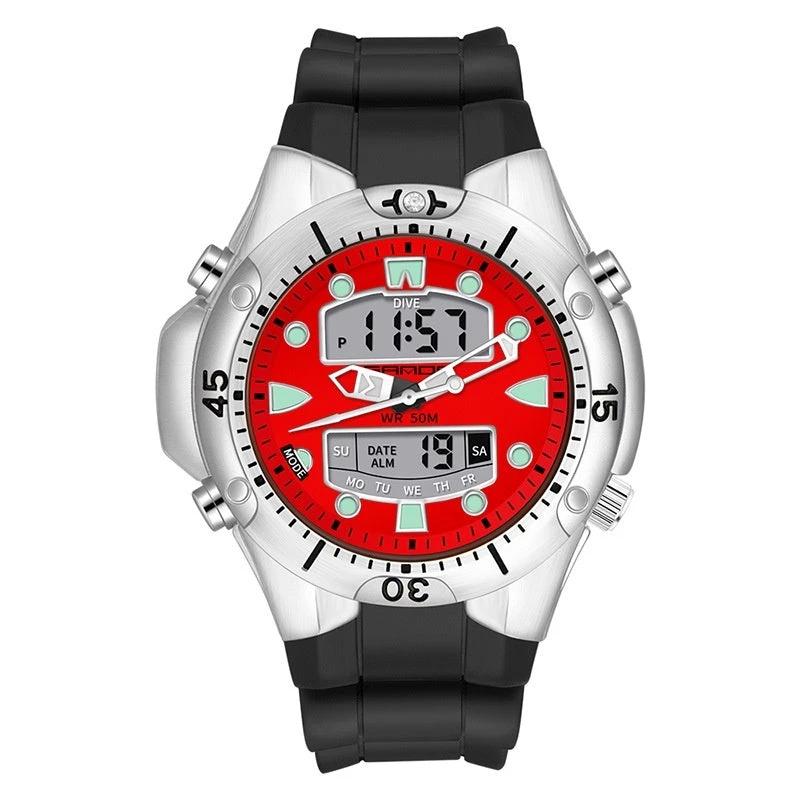 Sports Multifunctional Outdoor Waterproof Large Dial Watch For Men by GJG Denim